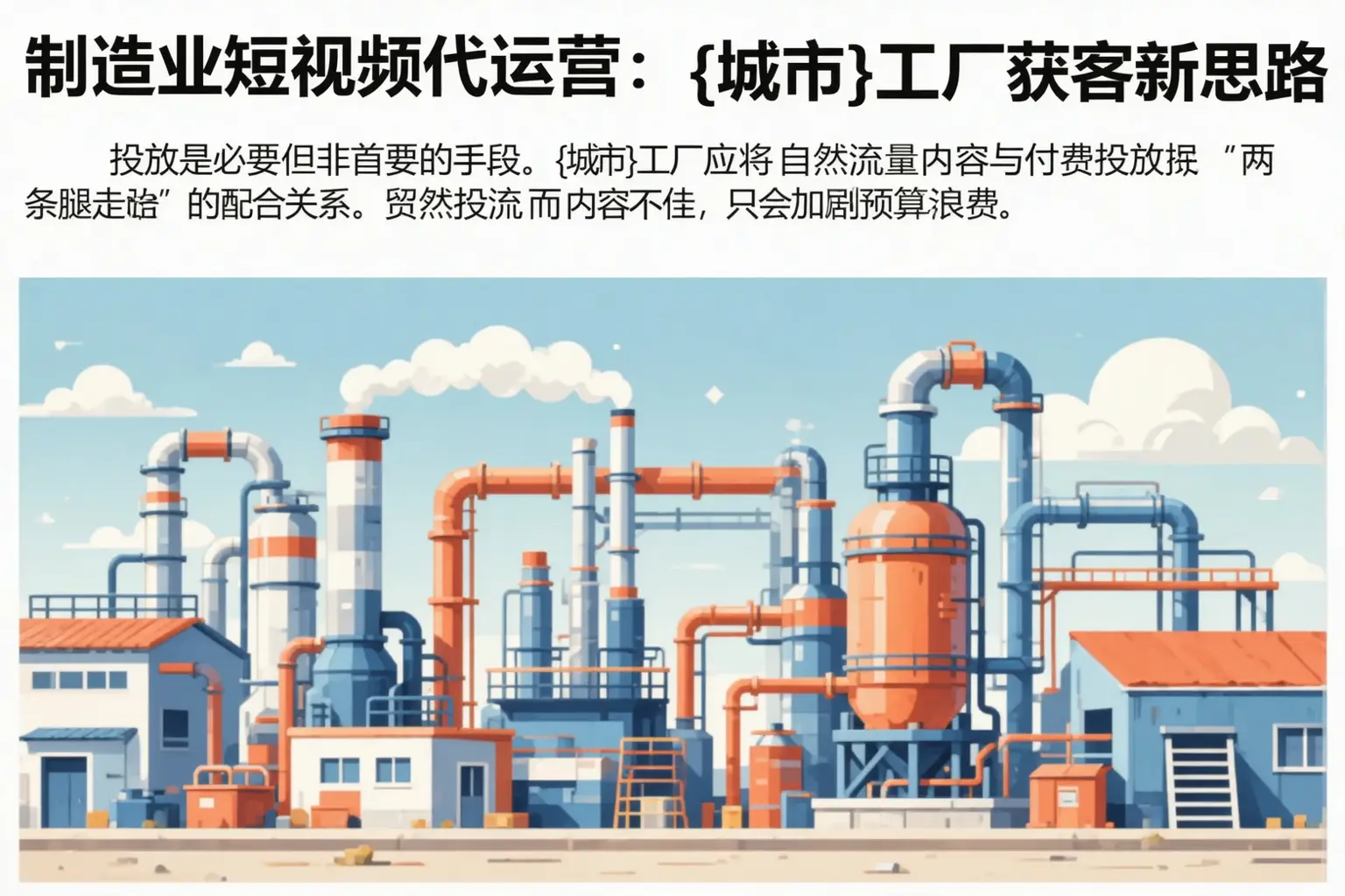 制造业短视频代运营：雄县工厂获客新思路